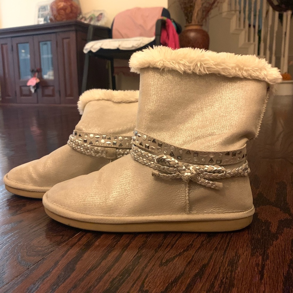 Justice Girls Silver Winter Boots